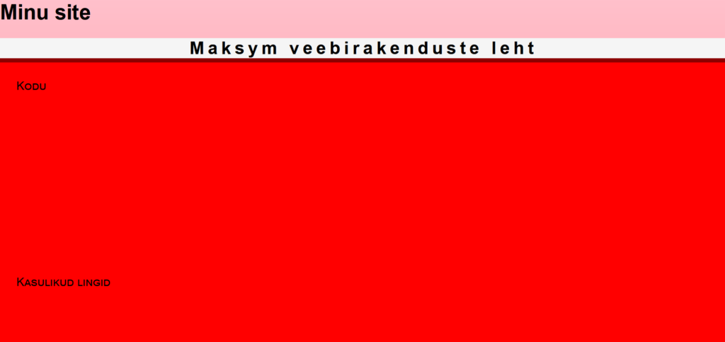 Noorem Tarkvaraarendaja rwd näiteb