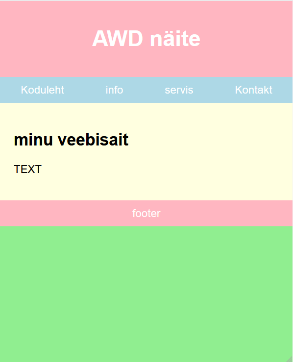 Noorem Tarkvaraarendaja awd näitem