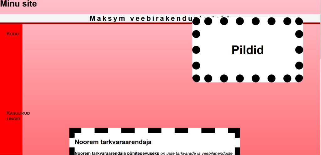 Noorem Tarkvaraarendaja rwd näite s